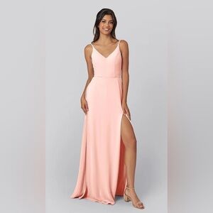 Peach Kimmy Kennedy Blue Bridesmaid Dress